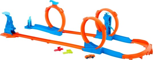 Hot Wheels Track Builder Triple Loop Pack & Car Hot Wheels Track Builder Triple Loop Pack & Car
