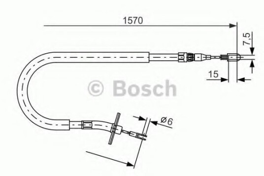Bosch Tautrekk parkeringsbrems BOSCH 1 987 477 860 Bosch Tautrekk parkeringsbrems BOSCH 1 987 477 860