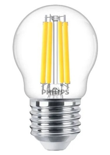 Philips Master Value Led Krone Dæmpbar 3,4W 40W E27 P45 927 Klar Glas