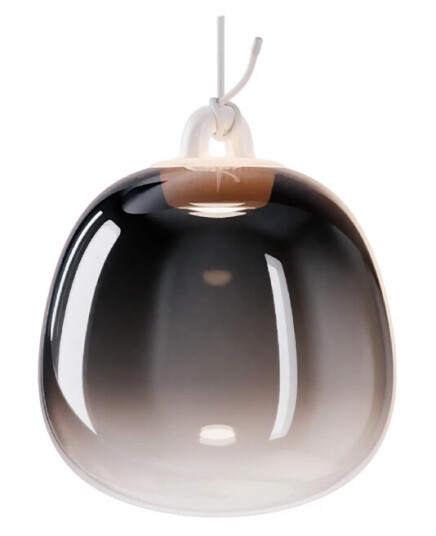 Lodes Oblò Pendel Small 3000K Glossy Røyk/Hvit