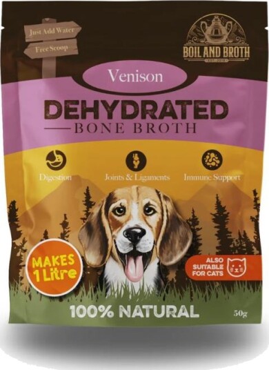 Boil And Broth Dehydrated Bone Broth Venison 50 G