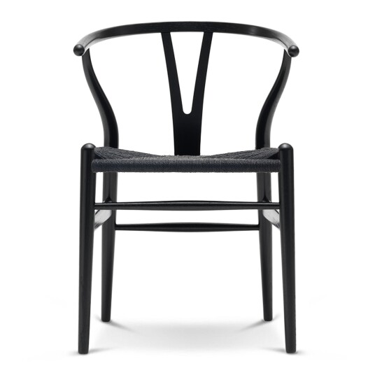 Carl Hansen & Søn CH24 Y-Stol Ask / Snøre Svartlakkert