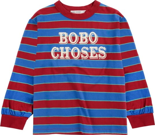 Bobo Choses Genser - Preget - Flerfarget m. Logo - Bobo Choses - 6-7 år (116-122) - Genser Blå Bordeaux Grønn Rød - 116-112