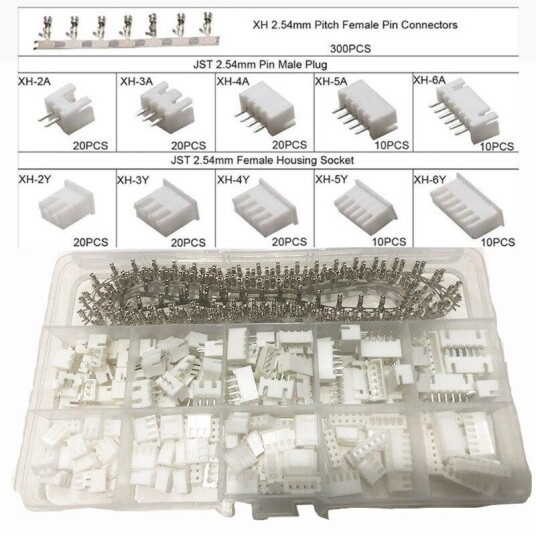 Radius JST-XH2.54 2p/3p/4p/5p/6p male/female kit Radius JST-XH2.54 2p/3p/4p/5p/6p male/female kit