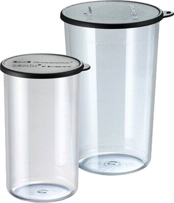 Bamix Beholdersett med lokk for Stavmikser - 1 l, Plast, Sort/Gjennomsiktig Bamix Beholdersett med lokk for Stavmikser - 1 l, Plast, Sort/Gjennomsiktig