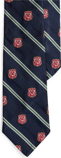 Polo Ralph Lauren Silk Repp Club Tie - NAVY - One Size