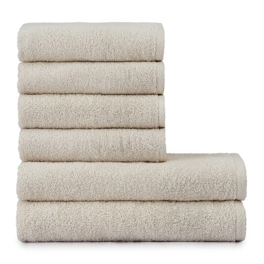 Heihus Fluffy Håndklepakke Varm Beige / 6-pakning 2XL+4L