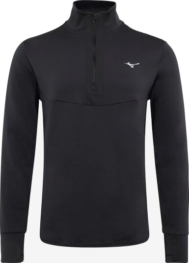 Mizuno Active Warmalite Half Zip Long Sleeve Top BLACK S