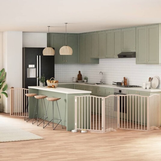 Vidaxl Hundeport Sammenleggbar 8 Paneler 640 cm Poppeltre