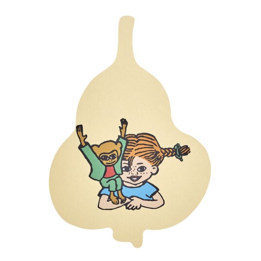 Muurla   Pippi skjære  og serveringsbrett 21x30 cm frukter gul