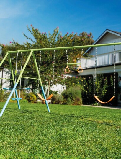Intex Trapeze Swing With Rings Green One Size Intex Trapeze Swing With Rings Green One Size