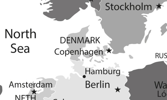 Verdenskart sort/hvid av Illux