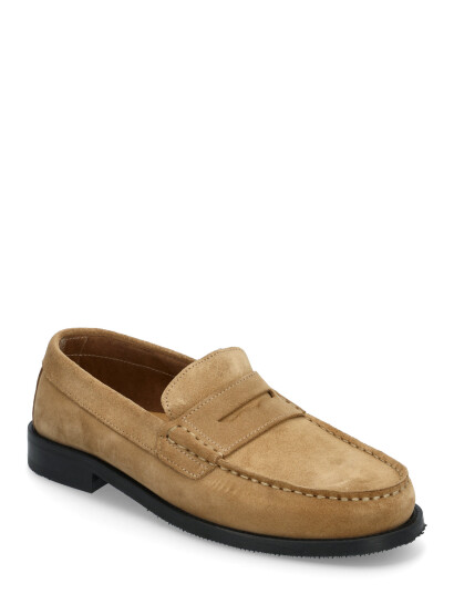 Garment Project Miles Penny Loafer Earth Suede Beige 44 Garment Project Miles Penny Loafer Earth Suede Beige 44