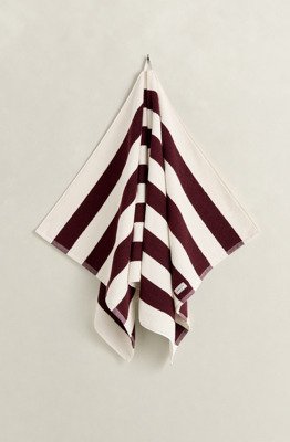 Gant Stripe Towel 70X140   DARKENED WINE   70X140 cm