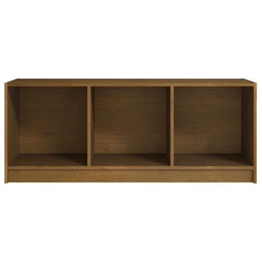 vidaXL TV-benk honningbrun 104x33x41 cm heltre furu