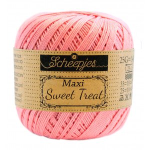 Scheepjes Maxi Sweet Treat Garn Unicolor 409 Myk Rosa