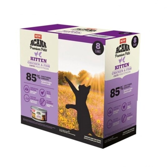 Acana Kattemat Premium Paté Kitten Kylling & Fisk 8x85 g