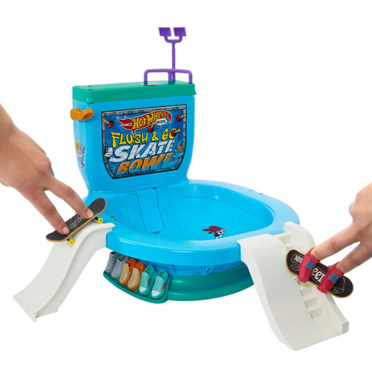 Hot Wheels Flush & Go Fingerskateboard inkl. Skatebowl Hot Wheels Flush & Go Fingerskateboard inkl. Skatebowl