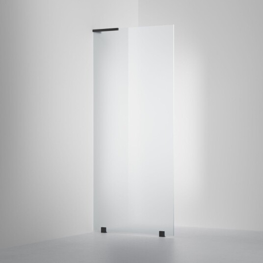 INR Iconic Nordic Rooms Dusjvegg ARC 20 Original Skjermvegg Måltilpasset Svart Matt / Venstre Frost Glass