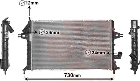 VAN WEZEL 37002294 Radiator motorkjøling