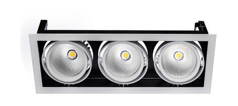 MODERNE 3x1LED COB CITIZEN 40° 230V 3x27W IP20 DOWNLIGHT - Kulør : Varm