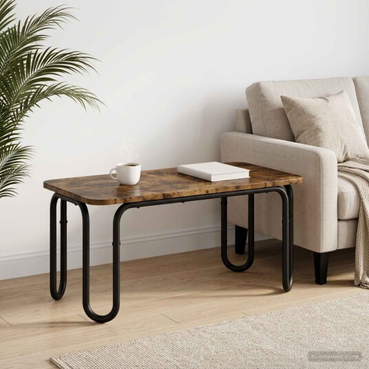 vidaXL Kaffebord Røkt Eik 79,5 x 40 x 36 cm Konstruert tre