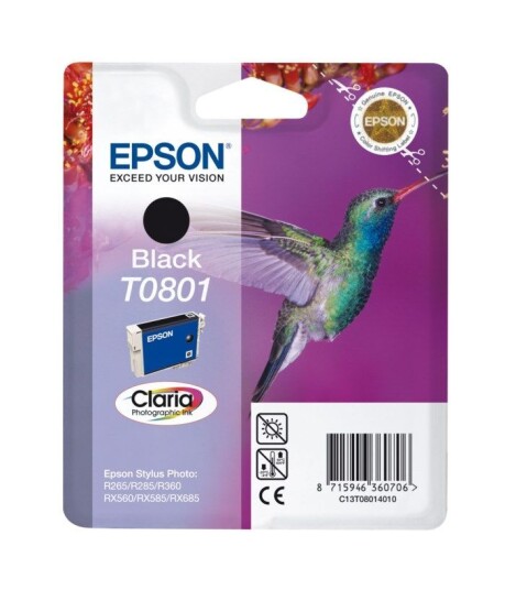 Epson T0801 Blekkpatron - Svart Epson T0801 Blekkpatron - Svart
