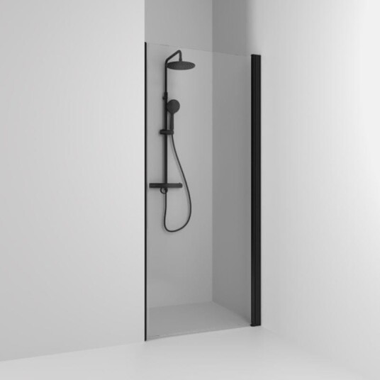 Svedbergs Skoga Dusjnisje Rett 86,3 cm, Sort Matt/Klarglass Svedbergs Skoga Dusjnisje Rett 86,3 cm, Sort Matt/Klarglass