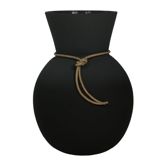 Nybro Crystal Happy vase 23 cm salt lakrits