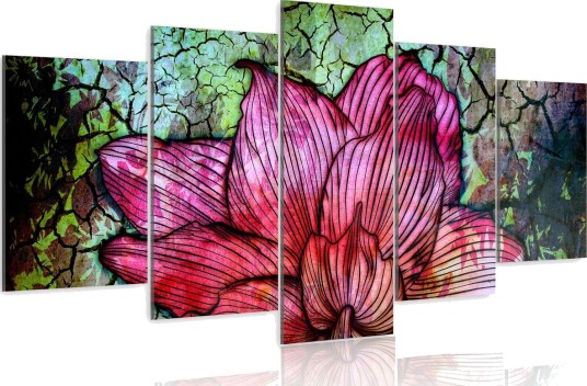 Bilde Flowery Stained Glass 100x50 Artgeist sp. z o. o.