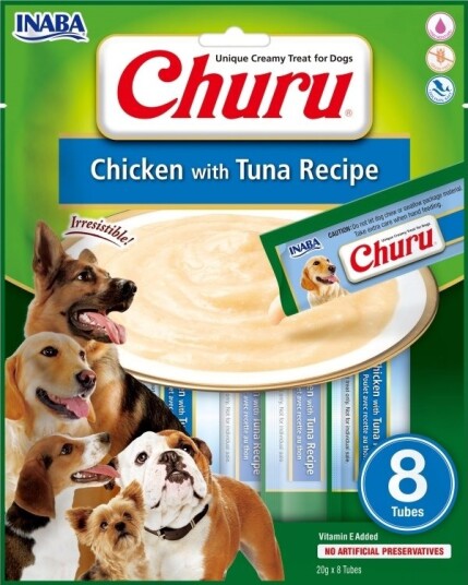 Churu Dog Creamy Tunfisk Kylling Våtfôr 8 X 20 G