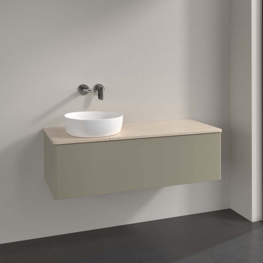 Villeroy & Boch Antao Servantskap med 1 skuff 120x50x36 cm m/lys Steingrå/Crème Villeroy & Boch Antao Servantskap med 1 skuff 120x50x36 cm m/lys Steingrå/Crème