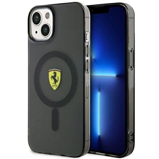 Ferrari iPhone 14 6,1" Hardcase med MagSafe - Svart Gjennomsiktig