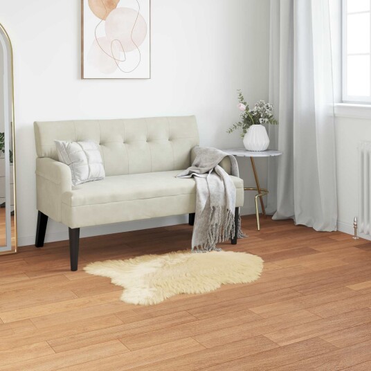 Faux Skinnmatte Tafalla Krem 80 x 120 cm Polyester
