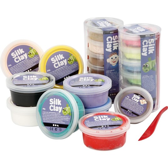 Creativ Company Silk Clay - Assorted Colours 22 tubs