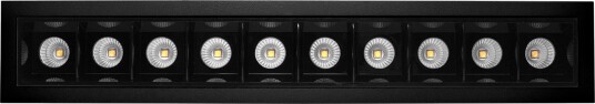 Norlux Cold 10 2200lm 3000K 30° 20W Sort Innfelt Downlight uten driver