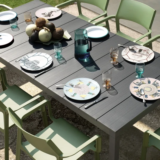 Nardi Rio Alu Spisebord 140//210x85 cm Anthracite Nardi Rio Alu Spisebord 140//210x85 cm Anthracite