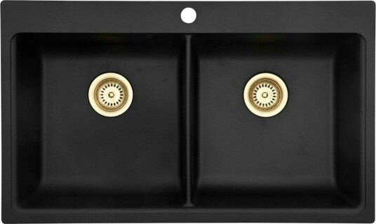 Lavabo Saturn 86 Kjøkkenvask 860x510x200 mm, Sort Lavabo Saturn 86 Kjøkkenvask 860x510x200 mm, Sort