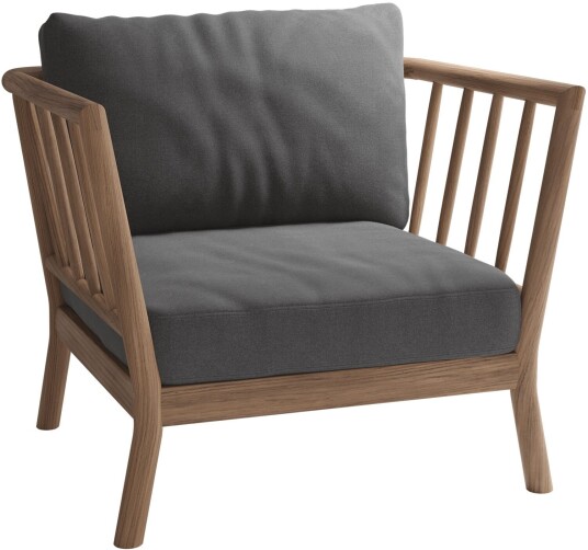 Fritz Hansen Tradition Lounge Chair Charcoal Teak Fsc 100% Utendørs Sofaer Povl B. Eskildsen Fritz Hansen Tradition Lounge Chair Charcoal Teak Fsc 100% Utendørs Sofaer Povl B. Eskildsen