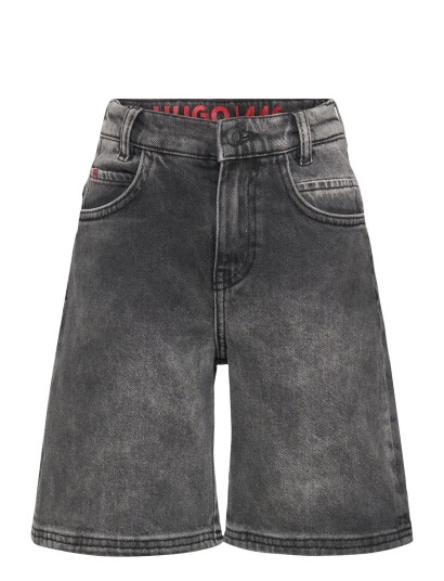 Hugo Kids Denim Shorts Grey 128