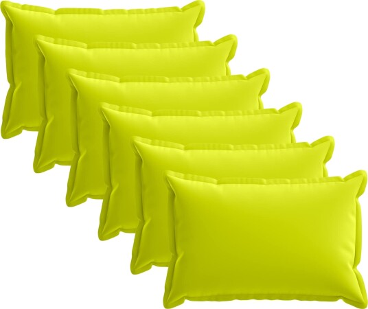 vidaXL Putetrekk 6 stk. HOUTEN Lys grønn 50 x 80 cm Polyester