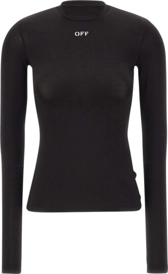 Off White Dame Topper Svart M,