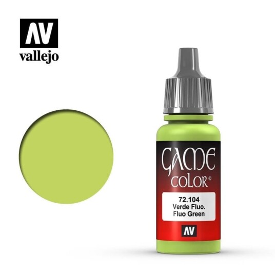 Vallejo Game Color Fluorescent Green 17ml Modellbygging Vannbasert Maling 72.104