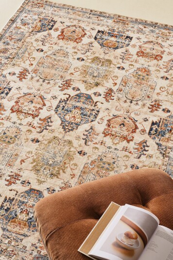 Jotex Teppe Med Luv Polyester naturhvit/multi ADANA 21685280145