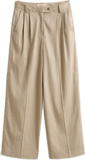 Gant Pinstripe Linen Blend Pants Beige 42
