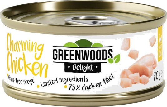 Greenwoods Våtfôr Delight Kyllingfilet 24 X 70 G Greenwoods Våtfôr Delight Kyllingfilet 24 X 70 G