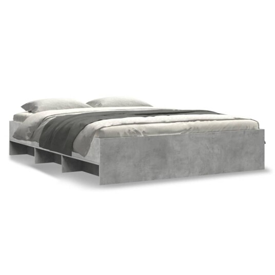  Sengeramme betonggrå 150x200 cm konstruert tre 8721102856532
