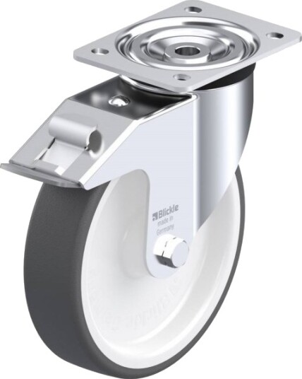 Blickle 303941 L-Poth 200G-Fi Styrehjul Med Bremse - Hjuldiameter 200 Mm, Bæreevne (Maks.) 400 Kg - 1 Stk