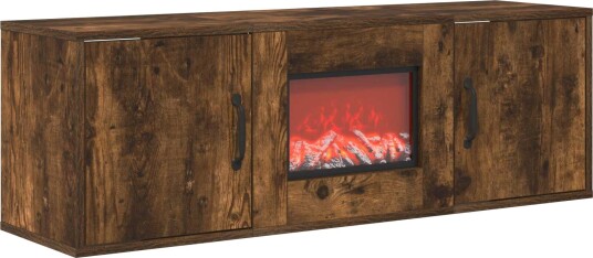 vidaXL Elektrisk peis Røkt Eik 110 x 30 x 36,5 cm Konstruert tre