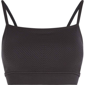 Calvin Klein BH Sport Seamless Medium Impact Bra Svart polyester Small Dame